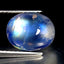 3.40 ct Oval Cabochon (10.06 x 8.08 mm) 100% Natural Rainbow Blue Moonstone