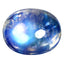 3.17ct Very good Oval Cabochon (10.07 x 8.10 mm) Natural Rainbow Blue Moonstone