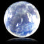 1.92 ct Round Cabochon(7.09 x 7.07 mm)Rainbow Blue Moonstone Loose