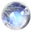 1.54 ct Round Cabochon (6.99 x 6.97 mm) Natural Rainbow Blue Moonstone
