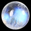1.47 ct Splendid Round Cabochon (7.13 x 7.09 mm) Rainbow Blue Moonstone