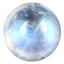 1.37 ct Eye-opening Round Cabochon(6.95 x 6.90 mm) Rainbow Blue Moonstone