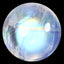 1.58 ct Tremendous Round Cabochon (7.18 x 7.14 mm) Rainbow Blue Moonstone