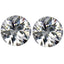 1.62 ct (2pcs) Sparkling MATCHING PAIR 5 mm Round Un-Heated White Zircon