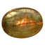 12.67 ct Oval Cabochon(15.94 x 12.03 mm) Olive Green Diaspore Cats Eye