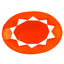 6.46 ct Oval (18.05 x 12.79 mm) Mexico Orange Red Fire Opal Gemstone
