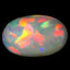 6.59 ct Oval Cabochon (19.56 x 12.44 mm) Play of Colors Rainbow Opal