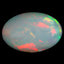 6.24 ct Oval Cabochon (19.60 x 13.05 mm) Play of Colors Rainbow Opal