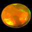 10.47 ct Oval Cabochon (17.78 x 14.66 mm) Play of Colors Rainbow Opal