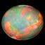 7.00 ct Oval Cabochon (15.01 x 12.67 mm) Play of Colors Rainbow Opal