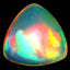 5.43 ct Triangle Cabochon (13.33 x 13.21 mm) Play of Colors Rainbow Opal