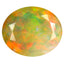 3.46 ct Oval (12.89 x 10.70 mm) Un-Heated Ethiopia Rainbow Opal Stone
