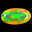 2.34 ct Oval (13.41 x 7.34 mm) Un-Heated Ethiopia Rainbow Opal Gemstone