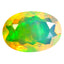 2.46 ct Oval (13.00 x 9.00 mm) Un-Heated Ethiopia Rainbow Opal Gemstone