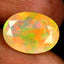 2.71 ct Oval (12.20 x 9.06 mm) Un-Heated Ethiopia Rainbow Opal Stone
