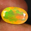2.26 ct Oval (12.13 x 7.51 mm) Un-Heated Ethiopia Rainbow Opal Loose Stone