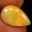 2.70 ct Pear (14.92 x 9.23 mm) Un-Heated Ethiopia Rainbow Opal Stone