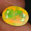 2.24 ct Oval (11.67 x 8.54 mm) Un-Heated Ethiopia Rainbow Opal Stone