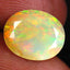2.21 ct Oval (11.28 x 9.11 mm) Un-Heated Ethiopia Rainbow Opal Gemstone