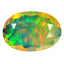1.92 ct Oval (12.02x8.24mm) Un-Heated Ethiopia Rainbow Opal Loose Gemstone