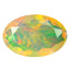 1.68 ct Oval (10.95 x 7.30 mm) Un-Heated Ethiopia Rainbow Opal Stone