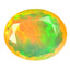 1.78 ct Oval (10.43 x 8.57 mm) Un-Heated Ethiopia Rainbow Opal Stone