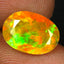 1.91 ct Oval (11.33 x 8.10 mm) Un-Heated Ethiopia Rainbow Opal Stone