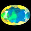 1.40 ct Oval (11.13 x 7.75 mm) Un-Heated Ethiopia Rainbow Opal Loose Stone