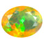 1.86 ct Oval (10.47 x 8.05 mm) Un-Heated Ethiopia Rainbow Opal Stone