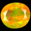 1.36 ct Oval (8.53 x 7.55 mm) Un-Heated Ethiopia Rainbow Opal Gemstone