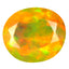 1.36 ct Oval (8.53 x 7.55 mm) Un-Heated Ethiopia Rainbow Opal Gemstone