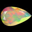 1.57 ct Pear (12.88x8.30mm) Un-Heated Ethiopia Rainbow Opal Loose Gemstone