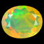 1.65 ct Oval (10.09 x 8.25 mm) Un-Heated Ethiopia Rainbow Opal Stone