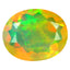1.65 ct Oval (10.09 x 8.25 mm) Un-Heated Ethiopia Rainbow Opal Stone