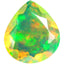 1.23 ct Pear (9.20 x 8.22 mm) Un-Heated Ethiopia Rainbow Opal Stone