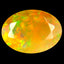 2.56 ct Oval (11.92 x 8.54 mm) Un-Heated Ethiopia Natural Rainbow Opal