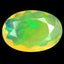 1.64 ct Oval (11.29 x 8.01 mm) Un-Heated Ethiopia Rainbow Opal Gemstone