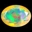 1.50 ct Oval (10.08 x 7.37 mm) Un-Heated Ethiopia Rainbow Opal Loose Stone
