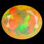 1.27 ct Oval (9.50 x 7.94 mm) Un-Heated Ethiopia Rainbow Opal Gemstone