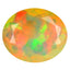 1.27 ct Oval (9.50 x 7.94 mm) Un-Heated Ethiopia Rainbow Opal Gemstone