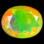 1.50 ct Oval (9.49 x 7.51 mm) Un-Heated Ethiopia Rainbow Opal Loose Stone