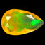1.42 ct Pear (11.84 x 7.29 mm) Un-Heated Ethiopia Rainbow Opal Stone
