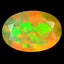 1.20 ct Oval (10.03 x 6.95 mm) Un-Heated Ethiopia Rainbow Opal Stone