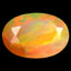 1.28 ct Oval (10.13 x 7.01 mm) Un-Heated Ethiopia Rainbow Opal Stone