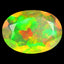 1.19 ct Oval (9.99 x 7.35 mm) Un-Heated Ethiopia Rainbow Opal Stone