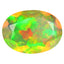 1.19 ct Oval (9.99 x 7.35 mm) Un-Heated Ethiopia Rainbow Opal Stone
