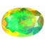 1.13 ct Oval (10.13 x 6.91 mm) Un-Heated Ethiopia Rainbow Opal Stone