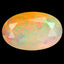 1.13 ct Oval (10.42 x 6.65 mm) Un-Heated Ethiopia Rainbow Opal Stone
