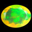 1.19 ct Oval (9.64 x 7.31 mm) Un-Heated Ethiopia Rainbow Opal Gemstone