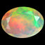 1.20 ct Oval (10.01 x 7.38 mm) Un-Heated Ethiopia Rainbow Opal Gemstone
